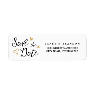 Sweet Liebe Save the Date Rücksendeadressen-Aufkle