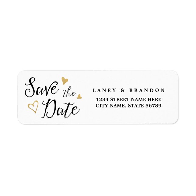 Sweet Liebe Save the Date Rücksendeadressen-Aufkle (Vorne)