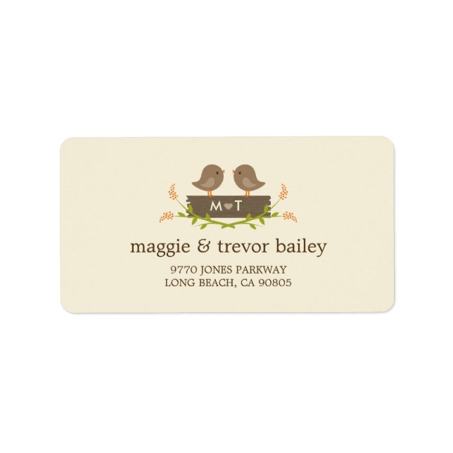 Sweet Liebe Wedding Address Labels Adressaufkleber (Vorne)