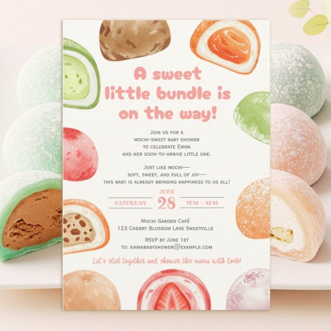 Sweet like mochi, soft like a baby!-babyshower einladung (Von Creator hochgeladen)