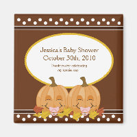 Sweet Lil Baby shower Citrouille Aimant Favoriser