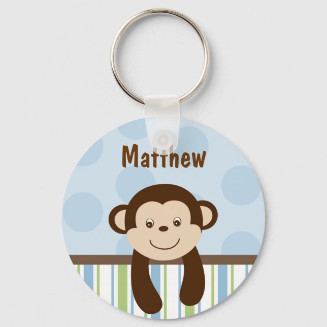 Sweet Lil Monkey Personalisiert Key Chain Schlüsselanhänger (Vorderseite)