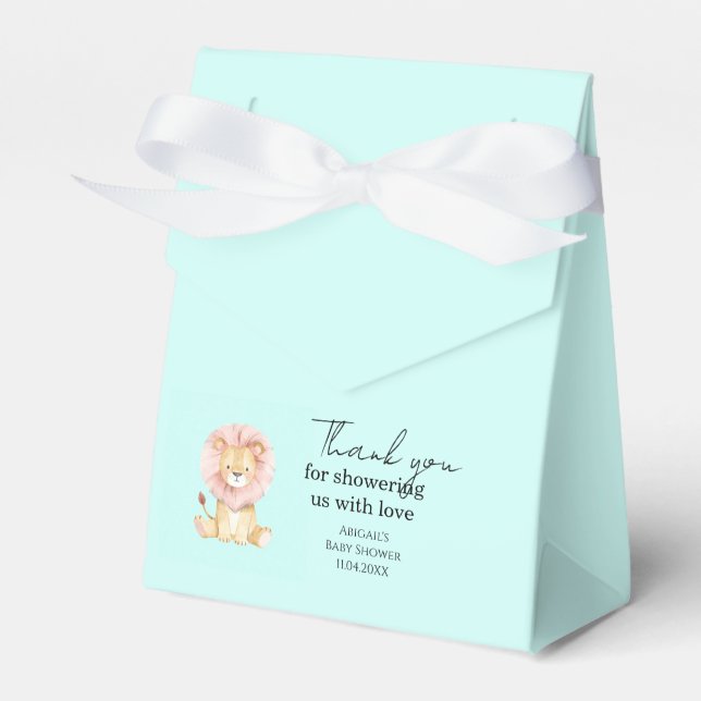 Sweet Lion Baby Shower Favor Box Geschenkschachtel (Vorderseite)