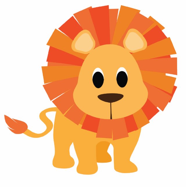Sweet Lion Freistehende Fotoskulptur (Vorne)
