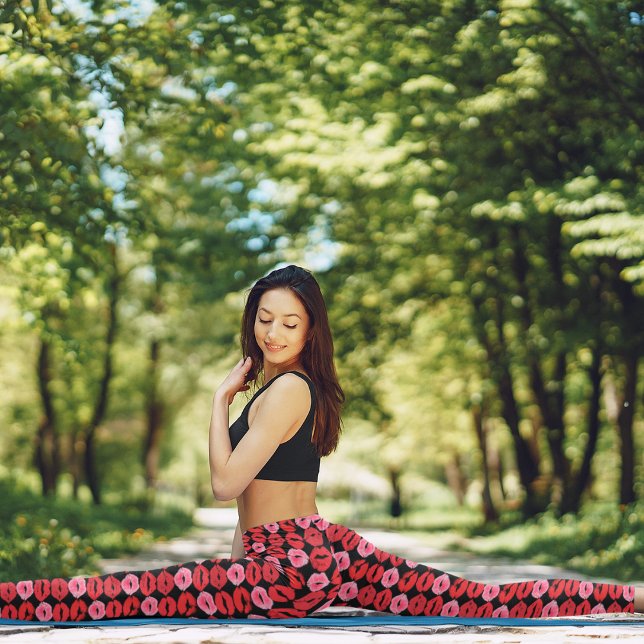 Sweet Lipstick Kisses Leggings - Spaß (Von Creator hochgeladen)