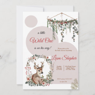Sweet Little Adventure Woodland Themed Baby Dusche Einladung