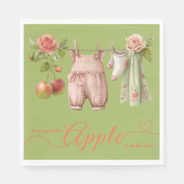 Sweet Little Apple Baby Shower | Fall Rustic Baby  Serviette