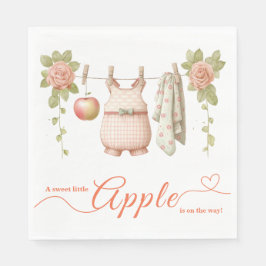 Sweet Little Apple Baby Shower | Fall Rustic Baby  Serviette