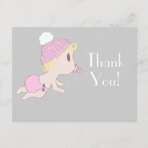 Sweet Little Baby Girl Thankyou Hinweis Postkarten
