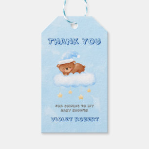Sweet Little Bear Boy Baby Dusche Vielen Dank Geschenkanhänger