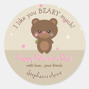Sweet Little Bear Runder Aufkleber