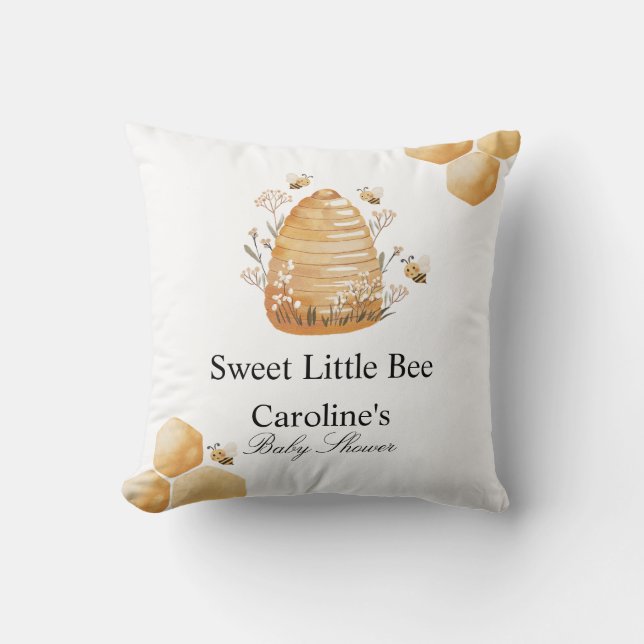 Sweet Little Bee Baby Dusche Dekorative Kissen (Vorderseite)