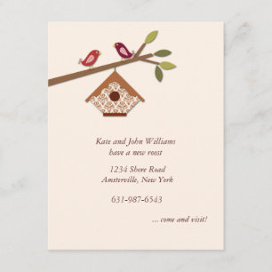 Sweet Little Birds New Address Faire-part