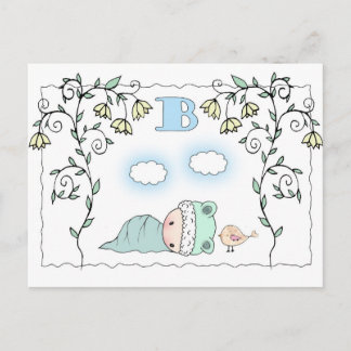 Sweet Little Boy Baby shower Postcard Invitations