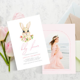 Sweet Little Bunny Baby Dusche Foto Einladung