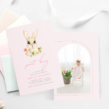 Sweet Little Bunny Baby Pink Foto Geburtstag