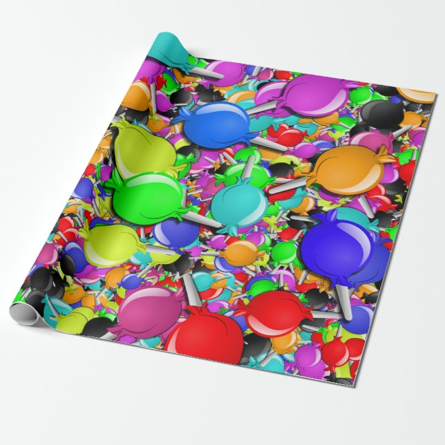 Sweet Little Candy Suckers Geschenkpapier (Ungerollt)