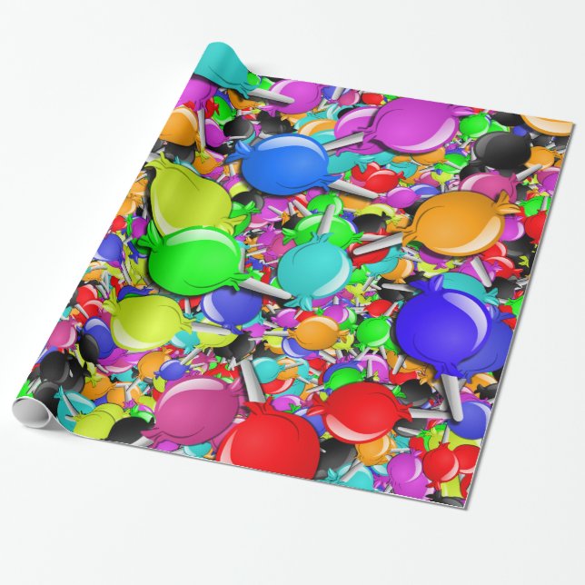 Sweet Little Candy Suckers Geschenkpapier (Ungerollt)