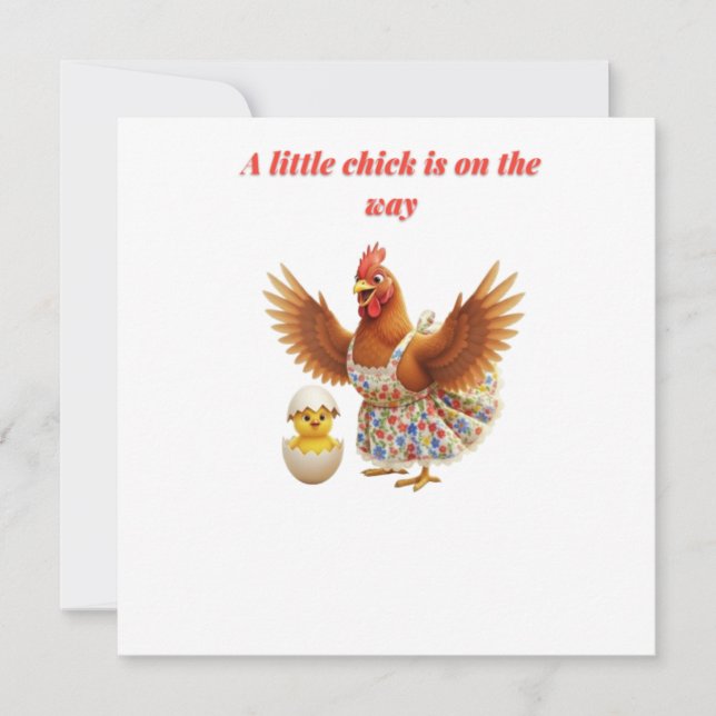 Sweet Little Chick Baby Shower Dankeskarte (Vorderseite)