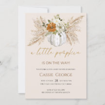 Sweet Little Citrouille Baby shower Invitation