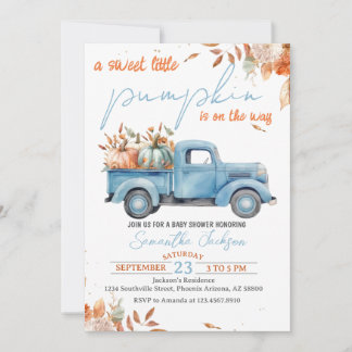 Sweet Little Citrouille Baby shower Invitation