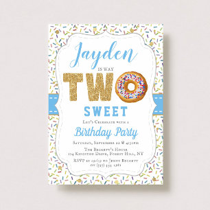 Sweet Little Donut Boys Invitations 2e anniversair