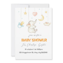 Sweet Little Elephant Baby Shower Einladung