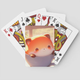 Sweet Little Fox in Teacup Spielkarten