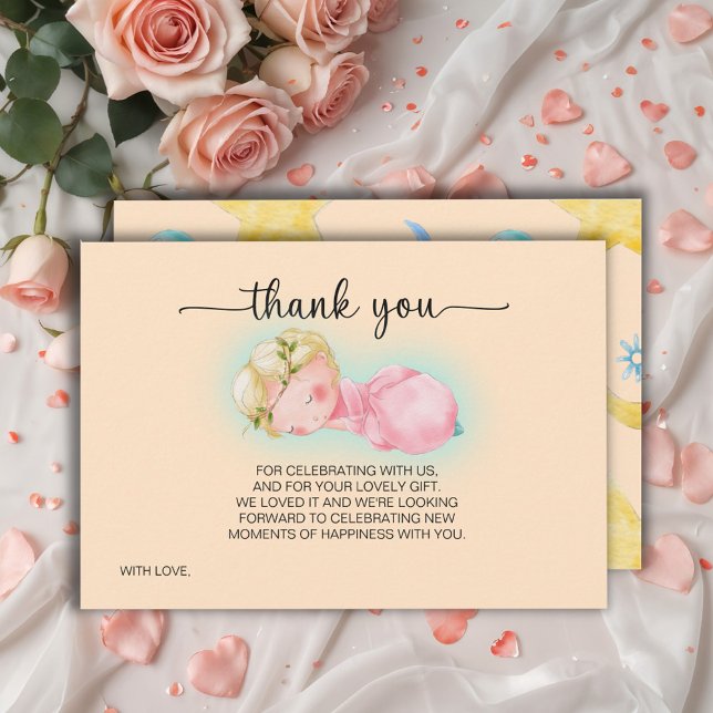 Sweet Little Girl Baby Dusche Danke Karte (Von Creator hochgeladen)