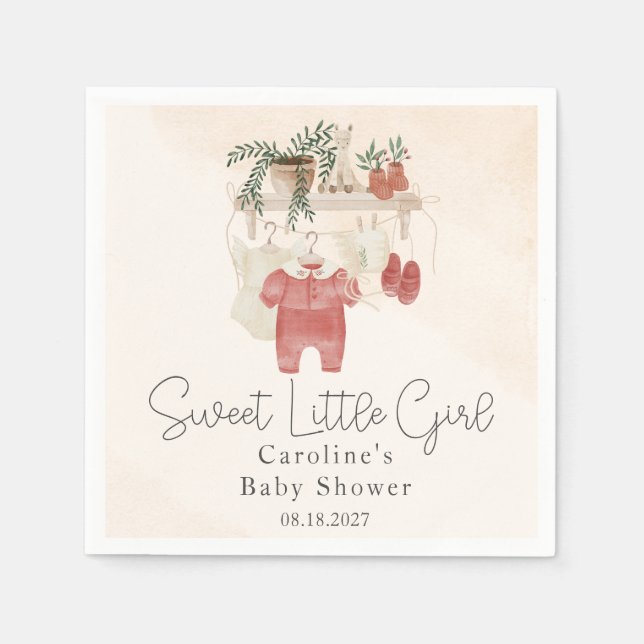 Sweet Little Girl Boho Kleidung Kinderdusche Serviette (Vorderseite)