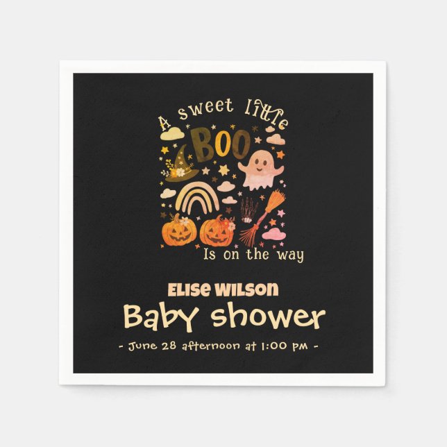 Sweet Little Halloween boo is on the way Serviette (Vorderseite)