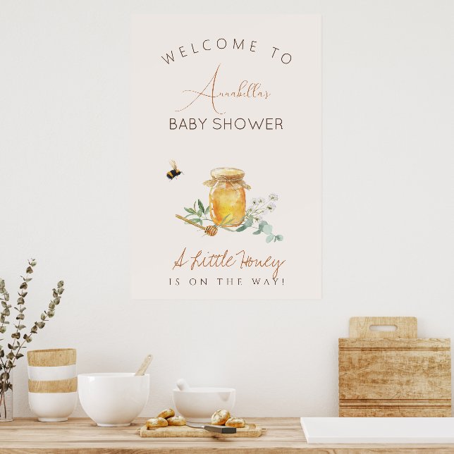 Sweet Little Honey Baby Dusche Begrüßungszeichen Poster (Küche)