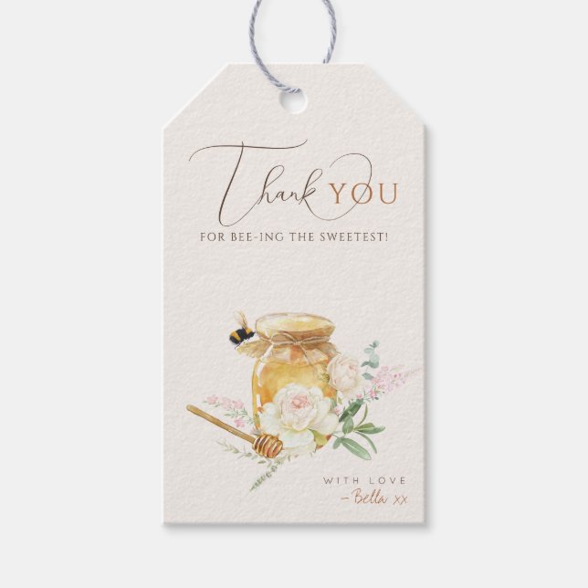 Sweet Little Honey Baby Dusche Geschenkanhänger (Vorderseite)