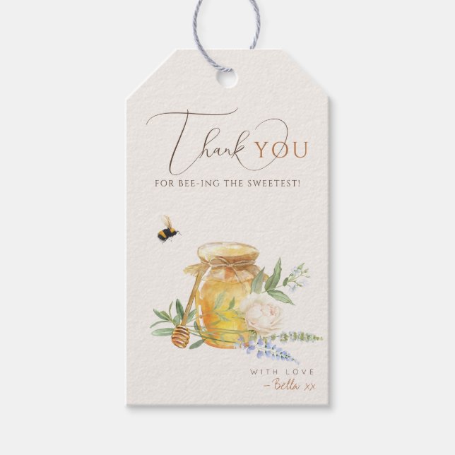 Sweet Little Honey Baby Dusche Geschenkanhänger (Vorderseite)