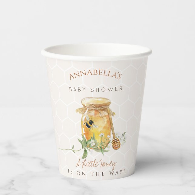 Sweet Little Honey Baby Dusche Pappbecher (Vorderseite)