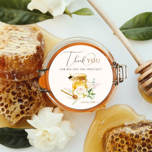 Sweet Little Honey Baby Dusche Runder Aufkleber (Von Creator hochgeladen)