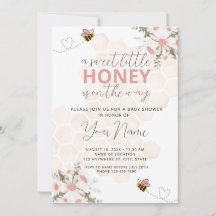 Sweet Little Honey Baby Shower Einladung