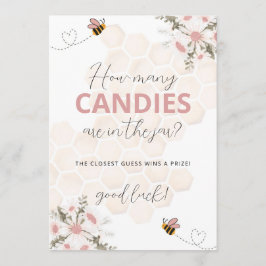 Sweet Little Honey Baby Shower Guessing Game Einladung