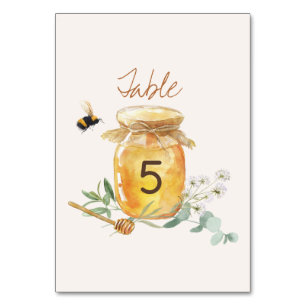 Sweet Little Honey Baby Shower Mommy to Bee Tischnummer
