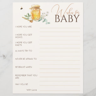 Sweet Little Honey Baby Shower wünscht Baby Game