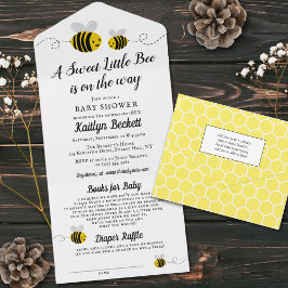 Sweet Little Honey Bee Baby Dusche All In One Einladung