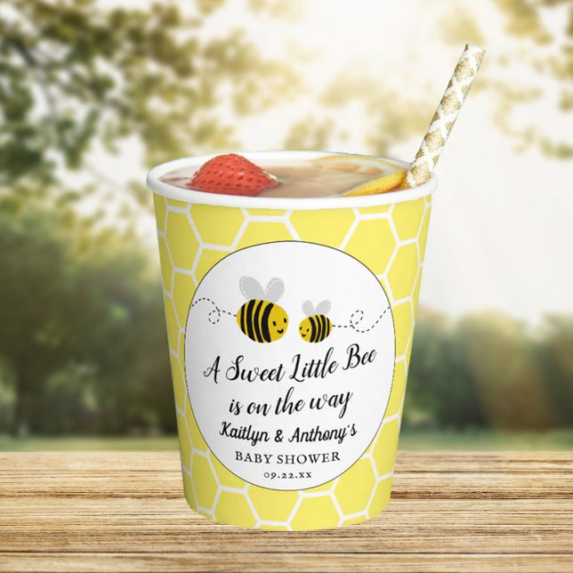Sweet Little Honey Bee Baby Dusche Pappbecher (Von Creator hochgeladen)