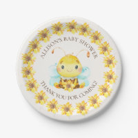Sweet Little Honey Bee Baby Shower 7" Plättchen
