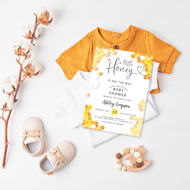 Sweet Little Honey Bee Baby Shower Einladung (Von Creator hochgeladen)