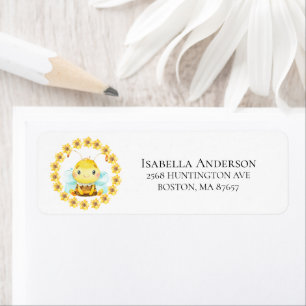Sweet Little Honey Bee Baby Shower Label