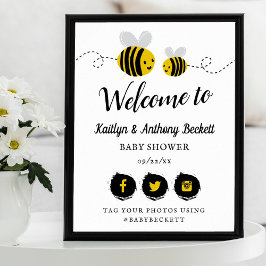 Sweet Little Honey Bee Party Willkommen Poster
