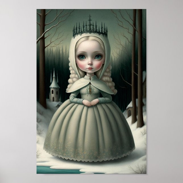 Sweet Little Ice Princess Blonde Girl Poster (Vorne)