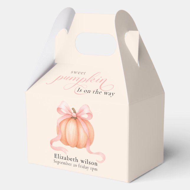 Sweet Little Kürbis Pink Bogen ist auf dem Weg Geschenkschachtel (Vorderseite)
