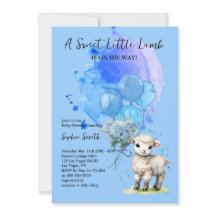 Sweet Little Lamb Baby Dusche Blue Hydrangea