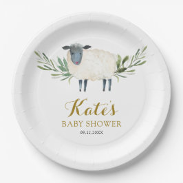 Sweet Little Lamb Greenerity Paper Plate Pappteller